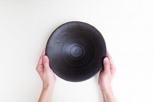 錆釉 あさがお鉢 φ230