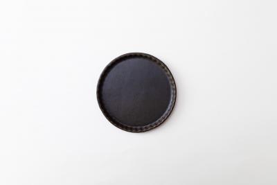 錆釉 フリルプレート S