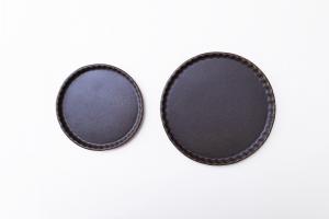 錆釉 フリルプレート S