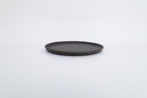 錆釉 フリルプレート M