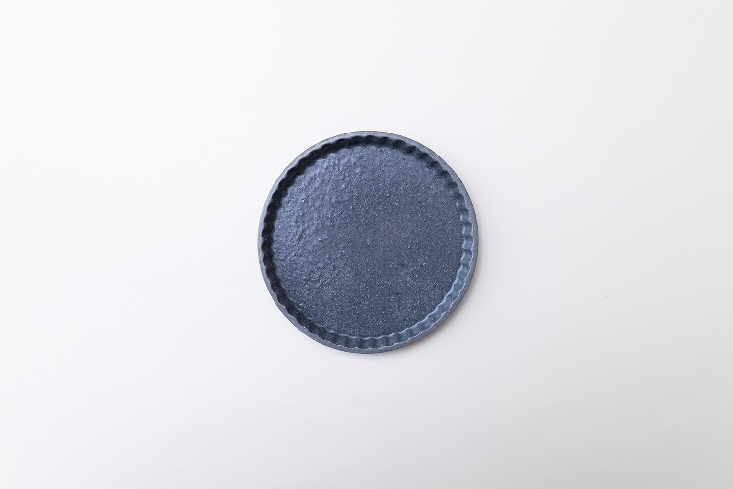 グレー釉 フリルプレート S