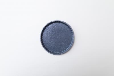 グレー釉 フリルプレート S