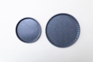 グレー釉 フリルプレート S