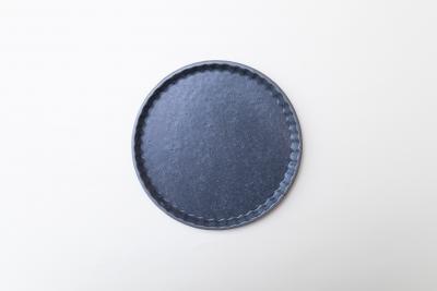 グレー釉 フリルプレート M