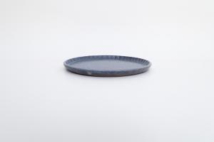 グレー釉 フリルプレート M