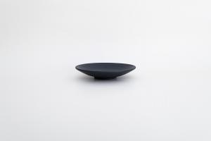 3段皿 中 黒マット