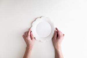 フラワープレート 白マット