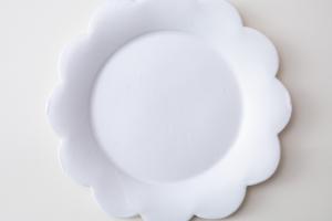 フラワープレート 白