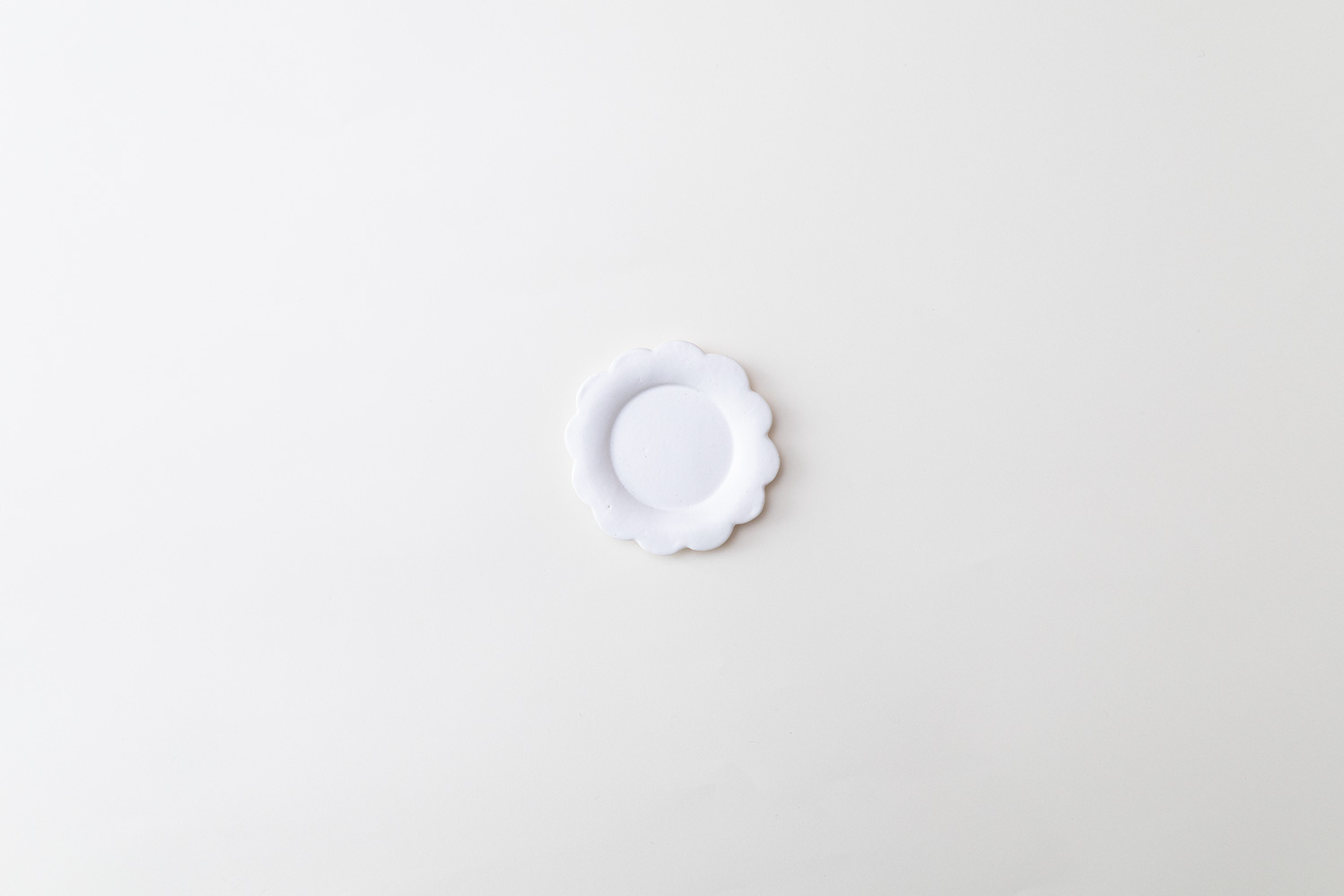 フラワープレート 白 φ80