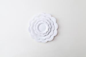 フラワープレート 白 φ80