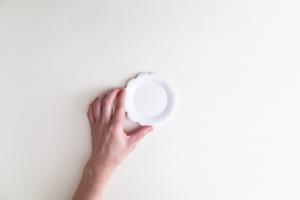 フラワープレート 白 φ110